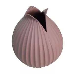 Vaso De Cerâmica Yoko Grande<BR>- Rosa Claro<BR>- 15x20cm<BR>- Cazachic