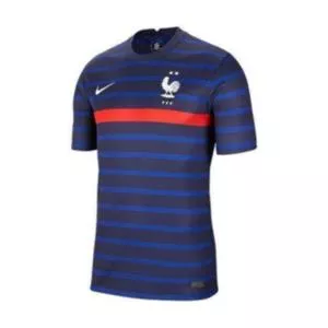 Camisa França I<BR> - Azul Marinho & Vermelha<BR> - Nike