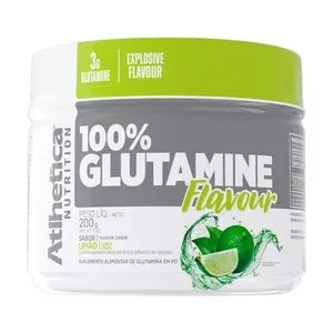 100% Glutamine<BR>- Limão<BR>- 200g<BR>- Atlhetica Nutrition