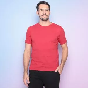 Camiseta Lisa<BR>- Vermelha<BR>- Polo Club