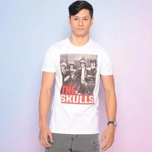 Camiseta The Skulls<BR>- Branca & Preta<BR>- SVK