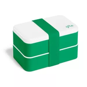 Marmita Lunch Box<BR>- Verde & Off White<BR>- 10,4x18,5x10,4cm<BR>- Gîte