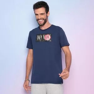 Camiseta No Way<BR>- Azul Marinho & Preta<BR>- Fido Dido