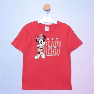 Blusa Infantil Minnie®<BR>- Vermelha & Preta