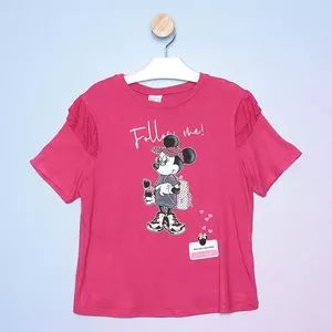 Blusa Infantil Minnie®<BR>- Pink & Preta