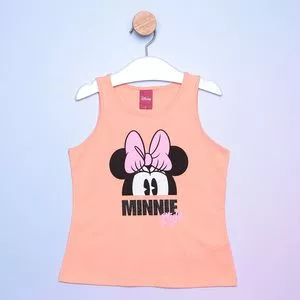 Blusa Infantil Minnie®<BR>- Laranja Claro & Rosa