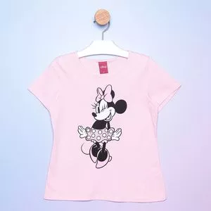 Blusa Infantil Minnie®<BR>- Rosa Claro & Preta