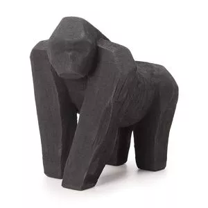 Escultura Gorila<BR>- Preta<BR>- Mart