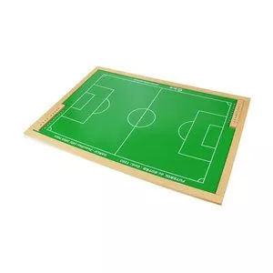 Futebol De Botão<BR>- Verde & Branco<BR>- 3x92x63cm<BR>- Carlu