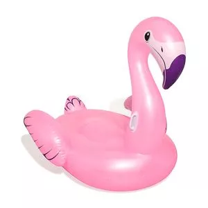 Boia Divertida Luxo Flamingo<BR>- Rosa Claro & Roxo Escuro<BR>- 173xØ170cm<BR>- Bestway