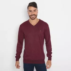 Suéter Básico<BR>- Vinho