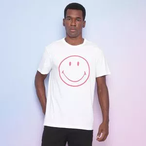 Camiseta Smile<BR>- Branca & Vermelha<BR>- Reserva