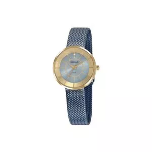 Relógio Analógico 23681LPSVLS2<BR>- Dourado & Azul<BR>- Seculus