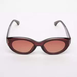Óculos De Sol Arredondado<BR>- Marrom<BR>- Triton Eyewear