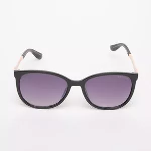 Óculos De Sol Arredondado<BR>- Preto & Lilás<BR>- Triton Eyewear