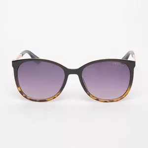 Óculos De Sol Arredondado<BR>- Preto & Lilás<BR>- Triton Eyewear