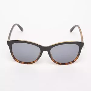 Óculos De Sol Arredondado<BR>- Preto & Laranja<BR>- Triton Eyewear