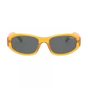 Óculos De Sol Retangular<BR>- Cinza Escuro & Amarelo<BR>- Arnette