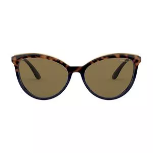 Óculos De Sol Gatinho<BR>- Marrom & Amarelo Escuro<BR>- Vogue