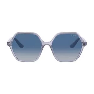 Óculos De Sol Quadrado<BR>- Azul & Cinza<BR>- Vogue