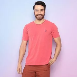 Camiseta Com Bordado<BR>- Vermelha<BR>- Ucelli
