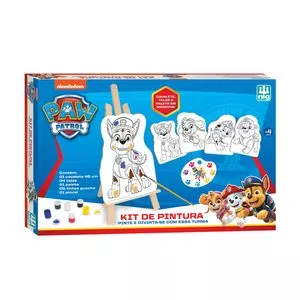 Kit De Pintura Patrulha Canina® <BR>- Azul & Vermelho<BR>- 15Pçs<BR>- Nig Brinquedos