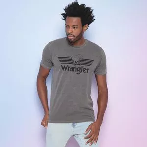 Camiseta Wrangler®<BR>- Preta<BR>- Wrangler