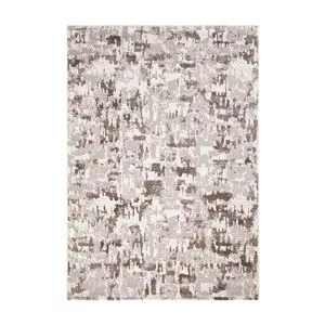 Tapete King Abstrato<BR>- Off White & Bege<BR>- 140x100cm<BR>- Edantex