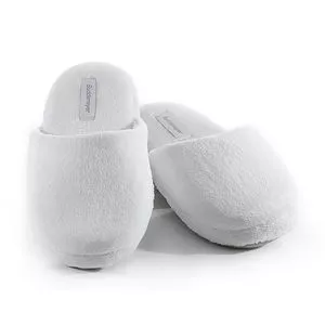 Chinelo Glam Texturizado<br /> - Branco<br /> - Tamanho: 40/41