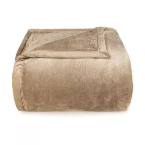 Cobertor Toque De Luxo King Size<BR>- Marrom Claro<BR>- 220x240cm<BR>- Europa