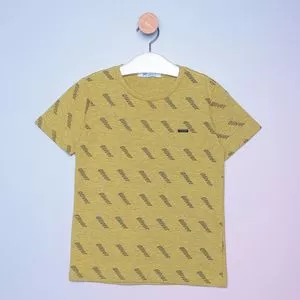 Camiseta Infantil Oliver®<BR>- Amarelo Escuro & Preta<BR>- Oliver