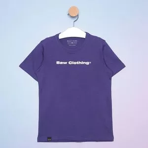 Camiseta Infantil BAW Clothing®<BR>- Roxa & Branca