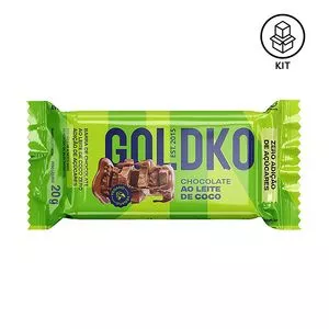 Chocolate Ao Leite Vegano<BR>- 10 Unidades<BR>- GoldKo