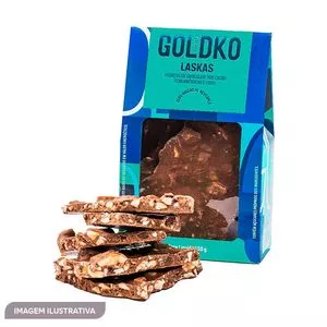 Laskas De Chocolate 70% Cacau Com Amêndoas e Coco<BR>- 150g<BR>- GoldKo