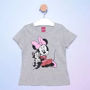 Blusa Infantil Minnie®<BR>- Cinza & Rosa