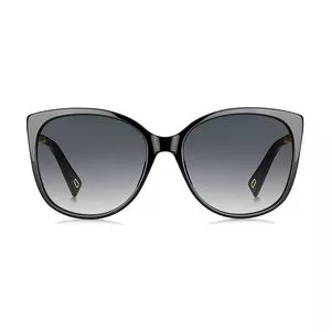 Óculos De Sol Gatinho<BR>- Preto & Dourado<BR>- Marc Jacobs