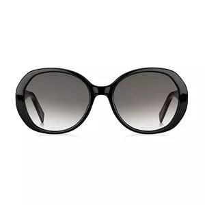 Óculos De Sol Arredondado<BR>- Preto & Cinza Escuro<BR>- Marc Jacobs