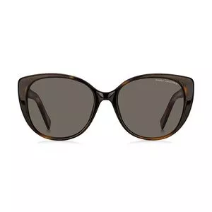 Óculos De Sol Gatinho<BR>- Marrom Escuro & Amarelo Escuro<BR>- Marc Jacobs