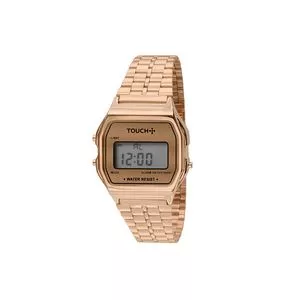 Relógio Digital TWJH02AG-8T<BR>- Rosê Gold & Preto<BR>- Touch