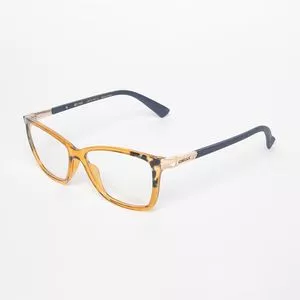 Armação Retangular Para Óculos De Grau<BR>- Amarela & Azul Marinho<BR>- Colcci