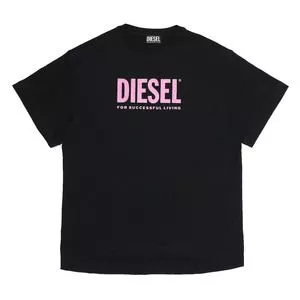 Vestido Diesel®<BR>- Preto & Rosa Claro