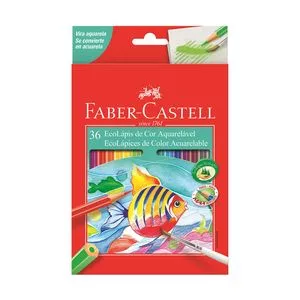 Caixa De Lápis Aquarelável Ecolápis<BR>- 36 Cores<BR>- Faber Castell