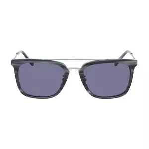 Óculos De Sol Aviador<BR>- Azul Escuro & Prateado<BR>- Calvin Klein