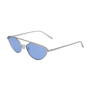 Óculos De Sol Arredondado<BR>- Azul & Prateado<BR>- DKNY