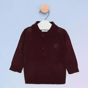 Camisa Infantil Em Tricô<br /> - Bordô<br /> - Noruega