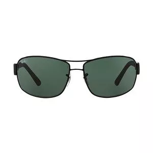 Óculos De Sol Quadrado<BR>- Preto & Verde Escuro<BR>- Ray-Ban