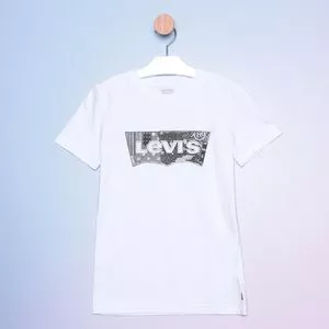 Camiseta Infantil Levi's<BR>- Branca & Cinza<BR>- Levi's