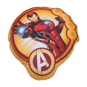 Almofada Avengers Homem De Ferro®<BR>- Vermelha & Laranja<BR>- 39x40cm<BR>- Lepper