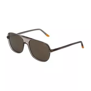 Óculos De Sol Aviador<BR>- Cinza & Marrom<BR>- Jaguar