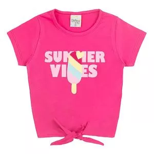 Blusa Summer Vibes<BR>- Pink & Rosa Claro<BR>- Didiene